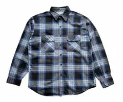 激レア　ファイブブラザー　シャツ　ネルシャツ　青黒　70s 80s USAのサムネイル