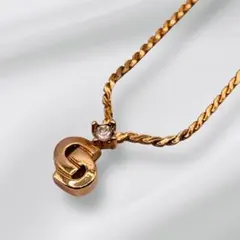 Dior クリスチャンディオール CDロゴ ロープチェーン ストーン ネックレス