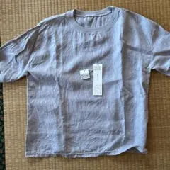 中川政七商店 麻布Tシャツ (グレーと薄紫の半袖Tシャツ2枚セット