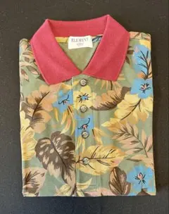 ポロシャツ　Lサイズ　レナウン　綿100パーセント 新品未使用　植物柄