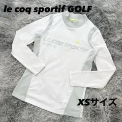 美品　ルコックゴルフ　モックネックシャツ　長袖カットソー　XSサイズ
