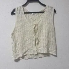 gu ニット ベスト ホワイト XL