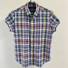 Gymphlex チェック 半袖シャツ ジムフレックス　サイズ12