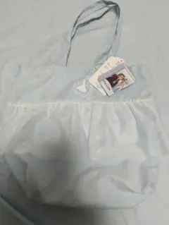 アナ雪、水色フリル付きトートバッグ