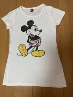 Disney ミッキー　ラインストーン Tシャツ Sサイズのサムネイル