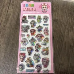 LABUBU 3Dエンボスステッカー オーロラ
