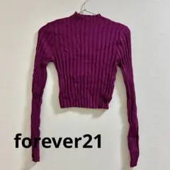 FOREVER21 リブカットソー　クロップド丈　ニット