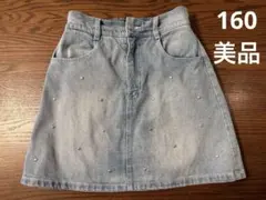 Lovetoxic デニムスカート　ハートスタッズ　美品　L 160