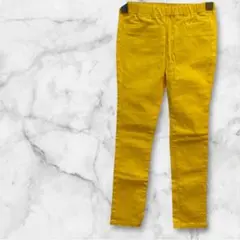 美品✨ スキニーパンツ ズボン ストレッチ素材 イエロー キッズ130