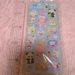 【シールまとめ割あり】ぷにぷにおしりシール　マシュマロシール水色　1枚