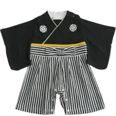 男児用袴ロンパースと百日祝いタペストリー