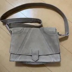 ZARA スエード ショルダーバッグ グレー