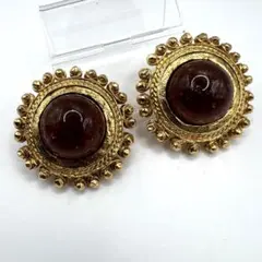 【極美品】シャネル イヤリング グリポア カラーストーン レッド 大振り