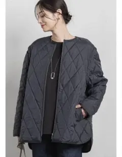 ロートレアモン 撥水キルティングコート≪袖取り外し可能≫ ブラック
