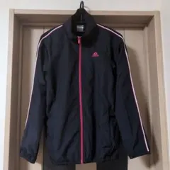 adidas ウィンドブレーカー ブラック ピンク