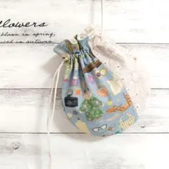 10. ハンドメイド＊小さめまるい巾着ポーチ