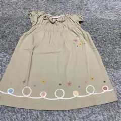 美品ミキハウス刺繍ワンピース 90