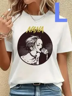 ★新品未使用★ NANA イラスト Tシャツ　白　レディース　L