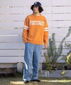 ベイフロー　BAYFLOW オレンジ ポリエステルニット　XL