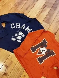 ミッキーマウス ロングTシャツ 110cm 2枚セット