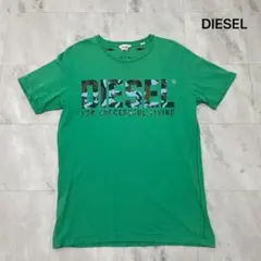 ディーゼル Tシャツ 半袖 ビッグプリントロゴ カモフラ LOVE PEACE