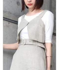 MURUA ビスチェ セットバックオープン トップス グレー　F 新品