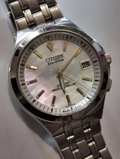 CITIZEN ATESSA 白蝶貝 電波ソーラーチタン 正常稼働品 - メルカリ
