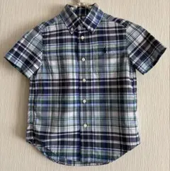 超美品★ラルフローレン 110 4T 半袖シャツ パフォーマンス チェック柄