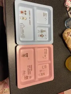 ミッキー♡ミニー仕切りプレート ペア ピンクブルー
