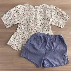 ☆ petit main 花柄チュニックセットアップ 100size