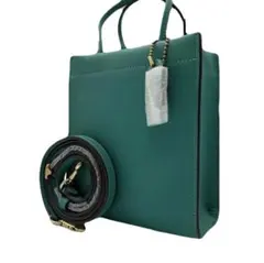 新品✨COACH ショルダーバッグ 2way ミニカシン レザー グリーン