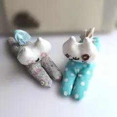 猫ちゃんクリップ ねこ洗濯バサミクリップ 猫カーテンクリップ 2匹