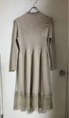 レース　付き　ニットワンピース★ ジャスグリッティー アプワイザーリッシェ