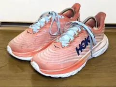 HOKA ランニングシューズ オレンジ8/25レディース、メンズにも マッハ5