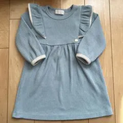 水色 フリル付き ワンピース 95cm未満