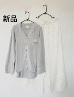 新品 ジェラートピケ ルームウェア 上下セット フリースサイズ