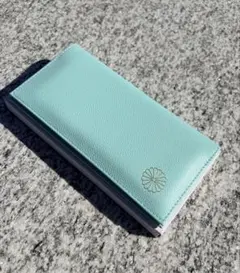 【新品】皇居菊紋　長財布　本革　ミントブルー 新品】皇居菊紋 長財布 本革 ミントブルー - メルカリ