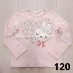 【120cm】ニットプランナーmimiちゃんの可愛いトレーナー★ピンクうさぎのサムネイル
