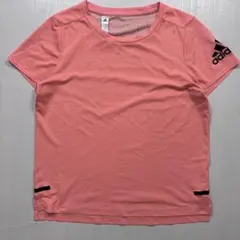 〈493〉adidas 半袖Tシャツ　インナー　パフォーマンスロゴ　オレンジ　Ｌのサムネイル