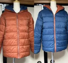 dev!rockリバーシブル中綿コート 両面着用オレンジ/青