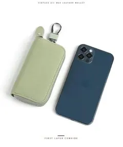 使いやすい★スマートキーケース/車鍵入れ/6連フック 大容量/本格牛革レザー