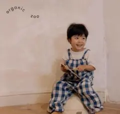 【美品】organic zoo オーガニックズー　ブルーギンガムチェック3-4y