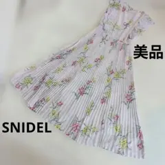SNIDEL スナイデル ハーフスリーブプリントミドルワンピース