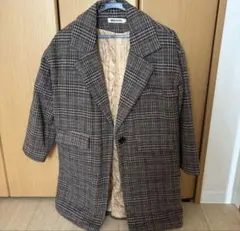 MEIYVI チェック柄 チェスターコート