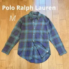 ❤️Polo Ralph Lauren チェックシャツ刺繍ロゴ レッドポニーM