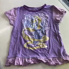 ラプンツェル 半袖Tシャツ 紫色 フリル