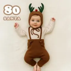 人気❣️子供 トナカイ クリスマスレギンス 帽子セット 80 ベビーキッズ 美品