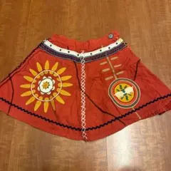 Roo 赤色 刺繍入りスカート S