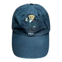 ポロラルフローレン ポロベア タキシード 刺繍ロゴ キャップ 黒