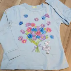 KP うさぎバレリーナ 刺繍 トレーナー140cm